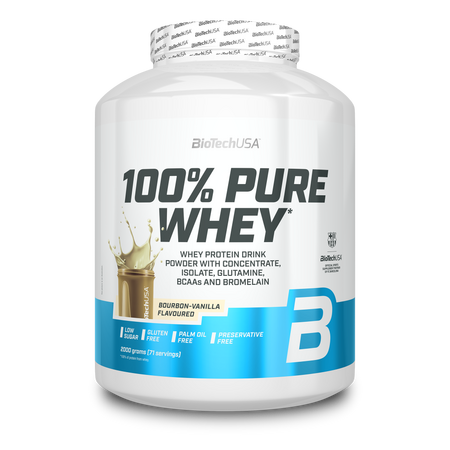 Pudra proteica 100% Pure Whey Bourbon Vanilla, 2000 g, BioTech USA