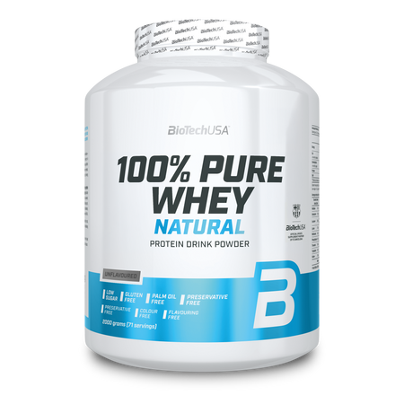 Pudra proteica 100% Pure Whey Non-Flavored, 2000 g, BioTech USA