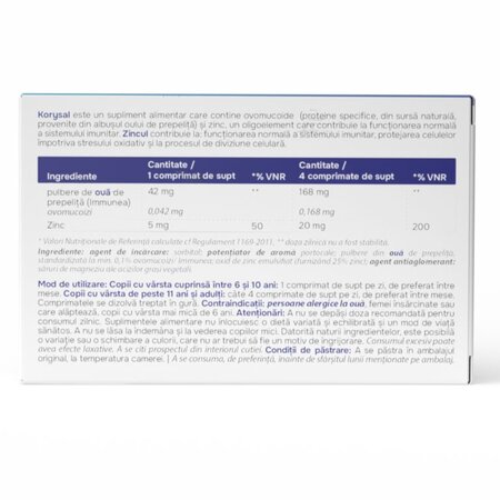 Korysal, 24 comprimate de supt, Naturpharma 738082