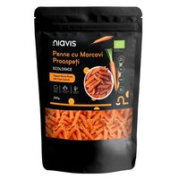 Penne ecologice cu morcovi proaspeti, 250 g, Niavis