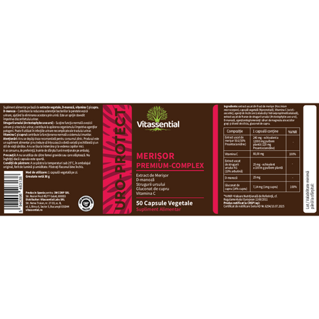 Merisor Premium Complex, 50 capsule vegetale, Vitassential 738162