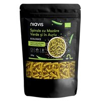 Paste spirale cu mazare verde si in auriu ecologice, 250 g, Niavis