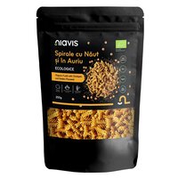 Paste spirale cu naut si in auriu ecologice, 250 g, Niavis
