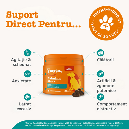 Calming Chews, 50 tablete masticabile, Zesty Paws 738241