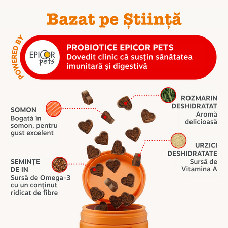 Supliment pentru sistemul imunitar la caini Aller-Immune Chews, 50 tablete masticabile, Zesty Paws 738268