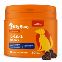 Multivitamine si probiotice pentru caini 5-in-1 Chews, 50 tablete masticabile, Zesty Paws