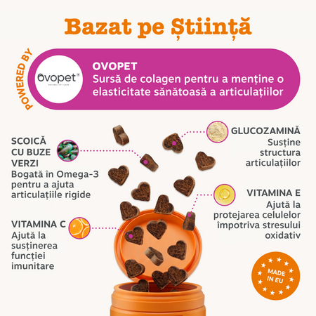 Supliment pentru articulatii si cartilaje la caini Hip & Joint Chews, 50 tablete masticabile, Zesty Paws 738331