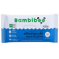 Servetele umede biodegradabile cu extract de albastrele, 60 bucati, Bambiboo