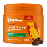 Supliment pentru digestie la caini Scoot Away Chews, 50 tablete masticabile, Zesty Paws