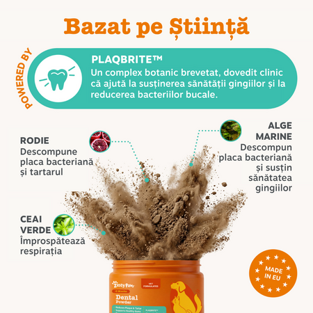 Pudra dentara pentru caini si pisici Plaque Defence Dental, 150 g, Zesty Paws 738385