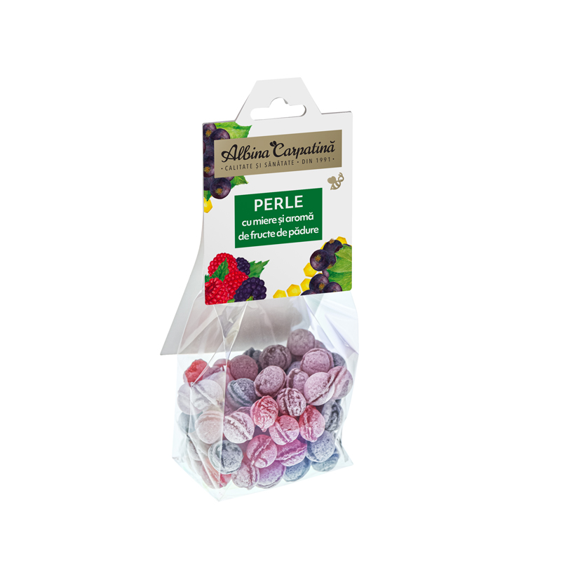 Perle cu miere si fructe de padure, 100 g, Albina Carpatina