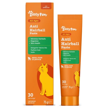 Pasta anti ghemotoace pentru pisici Anti Hairball, 75 g, Zesty Paws