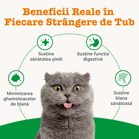 Pasta anti ghemotoace pentru pisici Anti Hairball, 75 g, Zesty Paws 738555