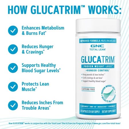Glucatrim Proven Weight Loss, 120 capsule, GNC 738458