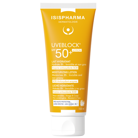 Lotiune cu protectie solara SPF 50+ Uveblock, 100 ml, Isispharma