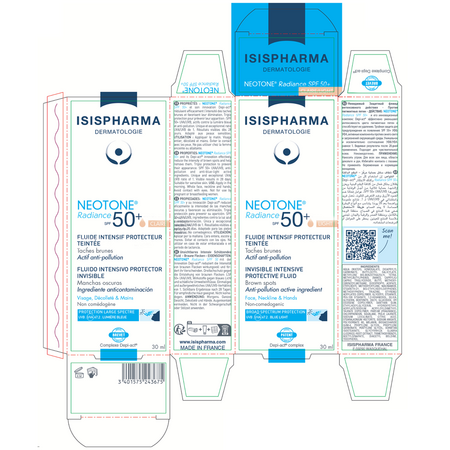 Crema depigmentanta cu protectie solara SPF 50+ Nuanta Light Neotone Radiance, 30 ml, IsisPharma 738633
