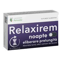 Relaxirem noapte eliberare prelungita, 30 comprimate, Laboratoarele Remedia