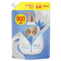 Rezerva Sapun lichid pentru maini Rich Milk Delicate Care, 900 ml, Teo