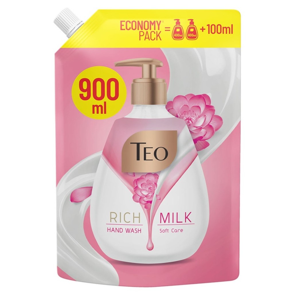 Rezerva Sapun lichid pentru maini Rich Milk Soft Care, 900 ml, Teo