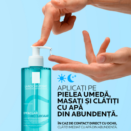 Gel de curatare pentru pentru excesul de sebum si porii vizibili Effaclar Supramolecular, 400 ml, La Roche-Posay 738948