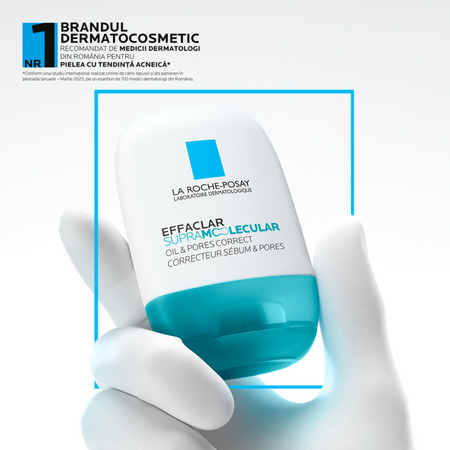 Gel matifiant corector pentru excesul de subum si porii vizibili Effaclar Supramolecular, 40 ml, La Roche-Posay 738983