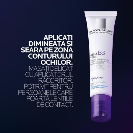 Crema corectare intensiva a cearcanelor si a liniilor fine Mela B3, 15 ml, La Roche-Posay 739025