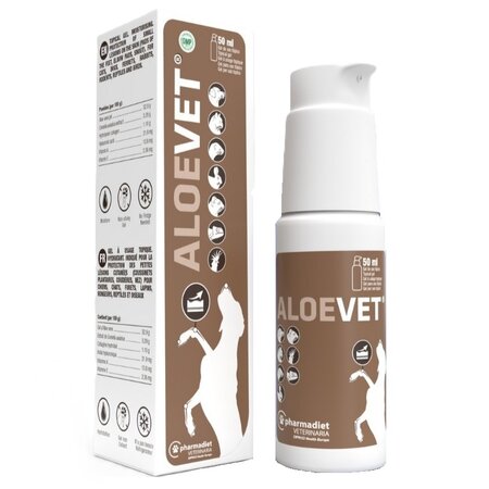 Gel de uz topic pentru pisici, caini, dihori, iepuri, rozatoare, reptile si pasari Aloevet, 50 ml, Pharmadiet