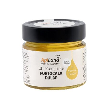 Miere de salcam cu ulei esential de portocala, 250 g, Apiland