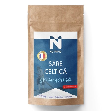 Sare celtica grunjoasa, 500 g, Nutrific