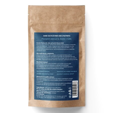 Sare celtica fina, 500 g, Nutrific 739546