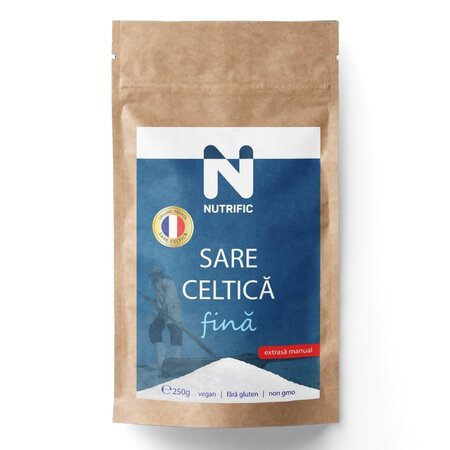 Sare celtica fina, 250 g, Nutrific