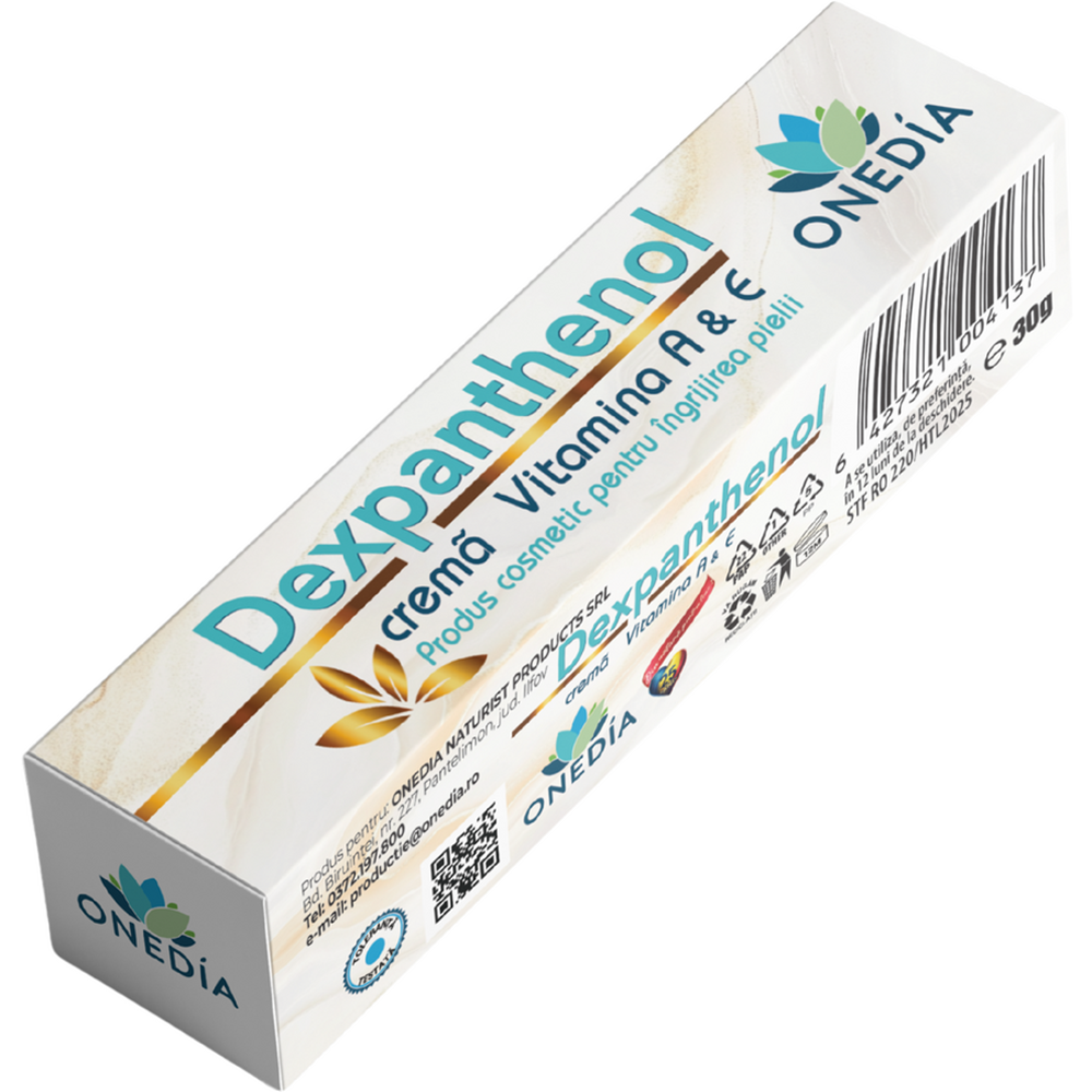 Crema regeneranta si hidratanta cu vitamina A si E Dexpanthenol, 30 g, Onedia