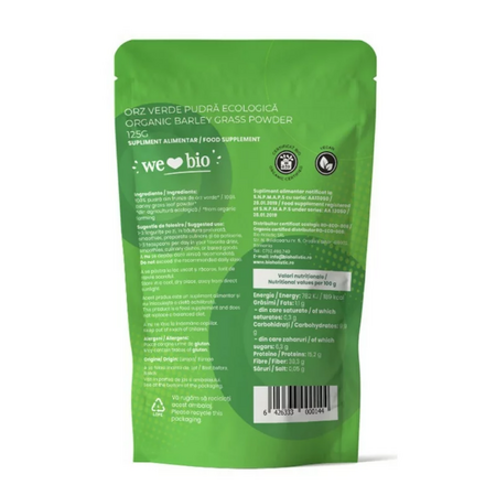 Pudra bio de orz verde, 125 g, Obio 739578