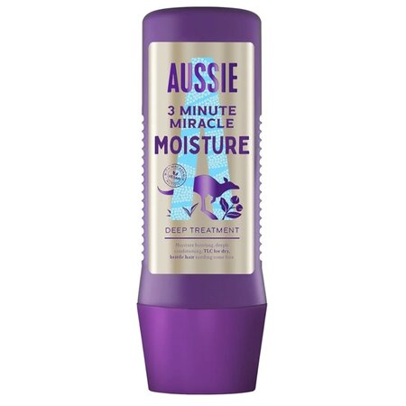 Balsam regenerant pentru par uscat si deteriorat 3 Minute Miracle Moisture, 225 ml, Aussie