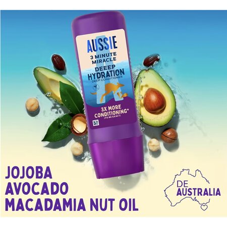 Balsam hidratant cu ulei de avocado 3 Minute Miracle Deep Hydration, 225 ml, Aussie 739603