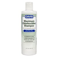 Sampon antiseptic cu spectru larg pentru caini, pisici si cai Maximum Chlorhexidine, 355 ml, Davis