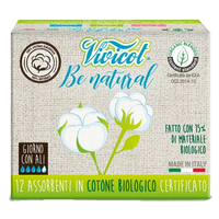 Absorbante de zi din bumbac ecologic Be natural, 4 picaturi, 12 bucati, Vivicot