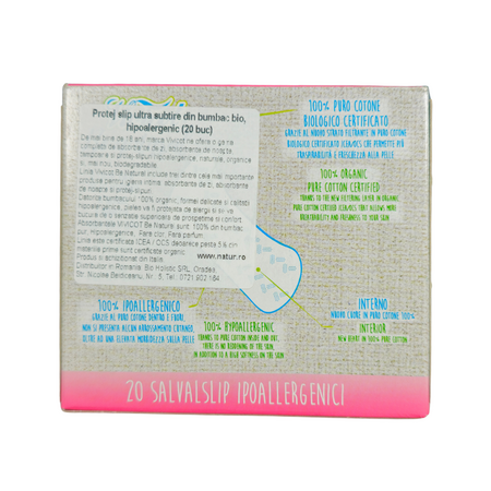Absorbante zilnice din bumbac ecologic Be natural, 1 picatura, 20 bucati, Vivicot 739886