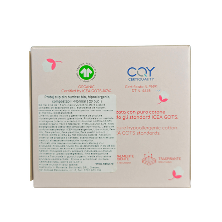 Absorbante zilnice din bumbac compostabil, 1 picatura, 20 bucati, Vivicot 739902