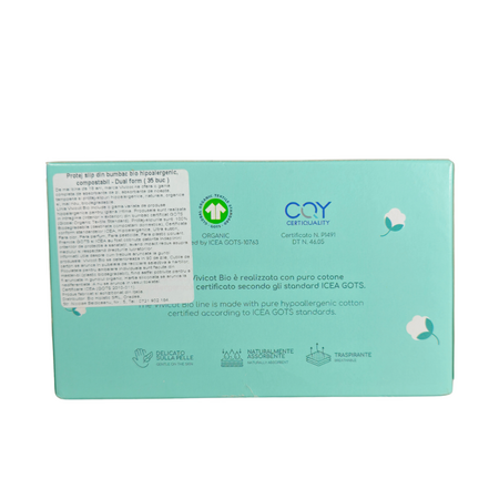 Absorbante zilnice din bumbac compostabil DualForm, 1 picatura, 35 bucati, Vivicot 739909