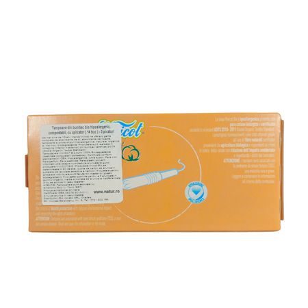 Tampoane cu aplicator din bumbac hipoalergenic, 3 picaturi, 14 bucati, Vivicot 739933