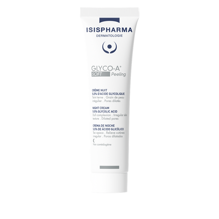 Crema de noapte cu acid glicolic 5.5% Glyco-A Soft Peeling, 30 ml, Isis