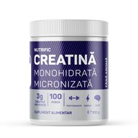 Pudra cu Creatina monohidrata micronizata, 300 g, Nutrific