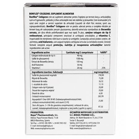 Bonflex Colagen, 30 comprimate, Mayla Pharma 739997