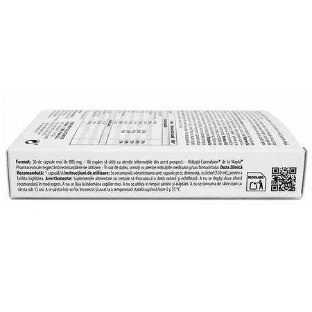 Complex de vitamine cu ulei de canepa Cannabiben, 30 capsule, Mayla Pharma 740004