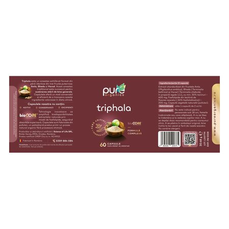 Triphala, 60 capsule, Pure Organics 740100