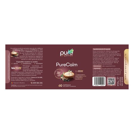 PureCalm, 60 capsule, Pure Organics 740269