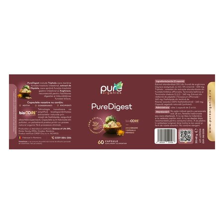 PureDigest, 60 capsule, Pure Organics 740274