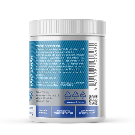 Pudra cu colagen si creatina Sport Formula, 300 g, Nutrific 740297