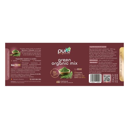 Green Organic Mix, 60 capsule, Pure Organics 740310